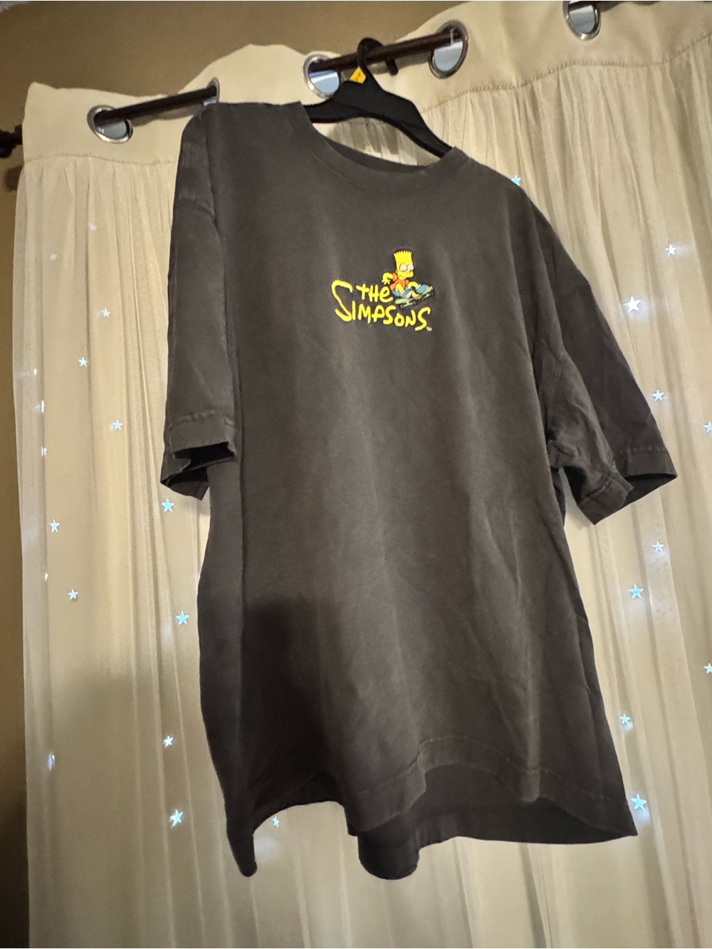 Hollister Charcoal The Simpsons Tee with Yellow Logo